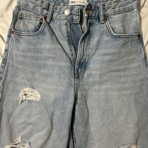 Zara Faded Blue Denim Jeans
